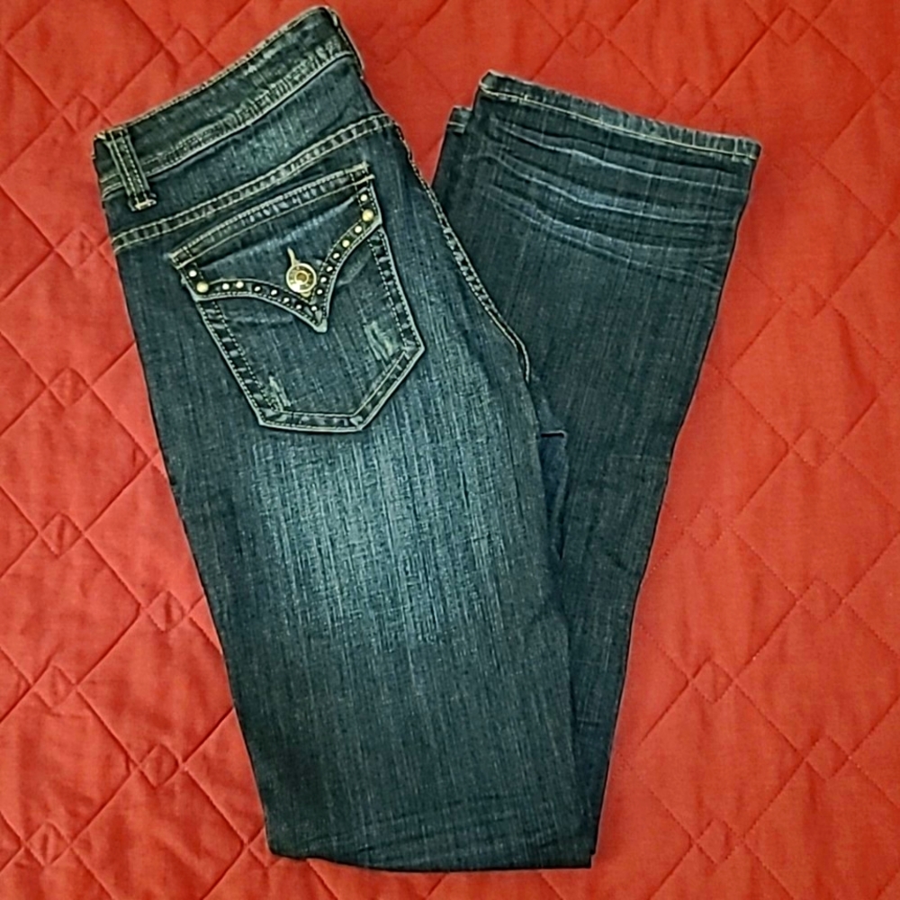 VGS Vigoss Distressed Boot Cut Jeans size 6